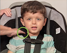 Child in forward-facing car seat
